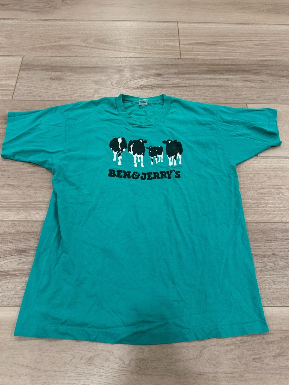 Ben and Jerry’s Vintage 1992 Green Cows Vermonts Finest T-Shirt Men’s Size XL